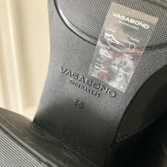 NWOT Vagabond Free People Ansie Mary Jane Black Leather Heels Sz 36 - Picture 8 of 8